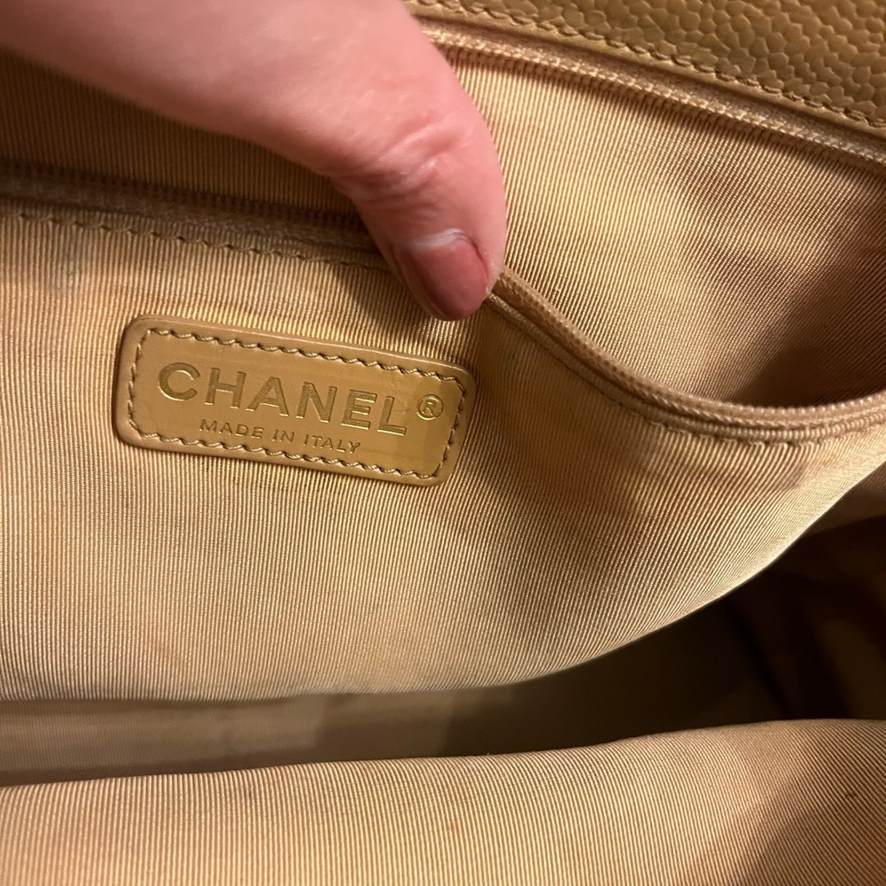 Chanel Tan Quilted Leather Tote Bag - Picture 7 of 16